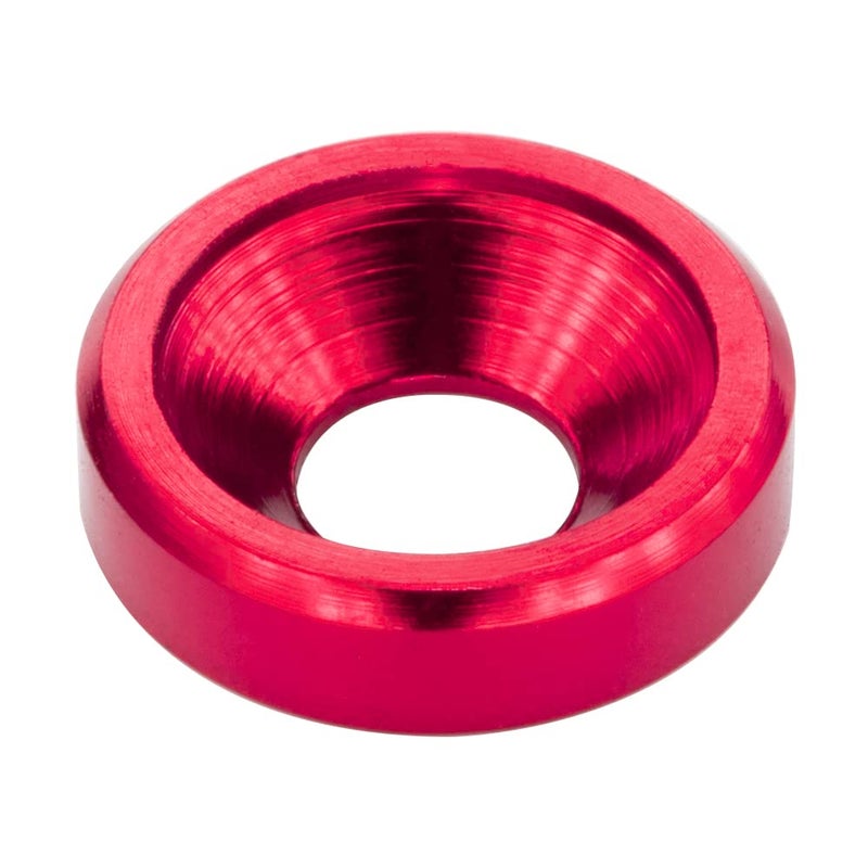 Lagefefe [60PCS] M3 Finishing Countersunk Washers, Anodized Aluminum Alloy, Head Washers Gaskets Cup Shim for Screw RC/FPV/PC/Drone/Mechanical Accessories Parts, Red - Image 1